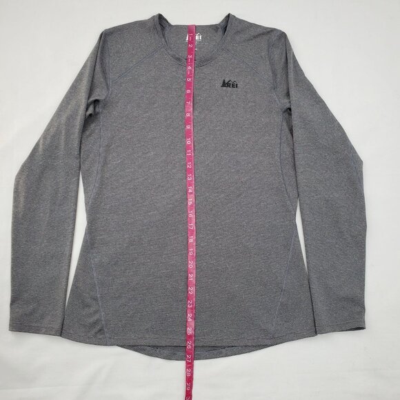 REI Women's Activewear Striped Long Sleeve Crew Top Gray Size Medium - Picture 10 of 10
